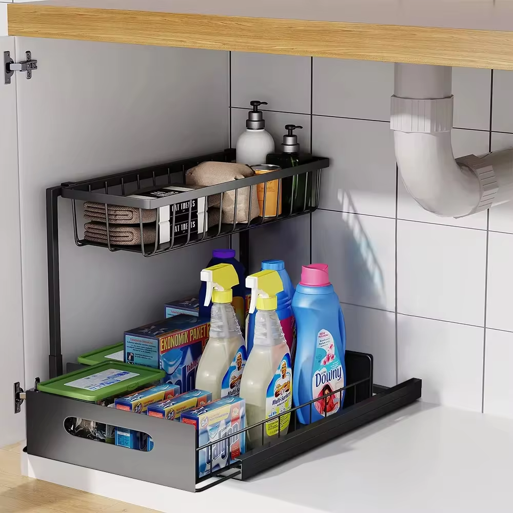 Dvoupatrový organizér pod dřez