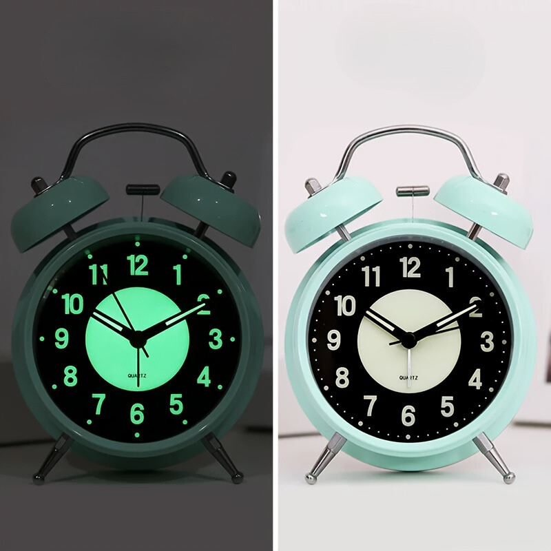 Fluorescent travel alarm clock