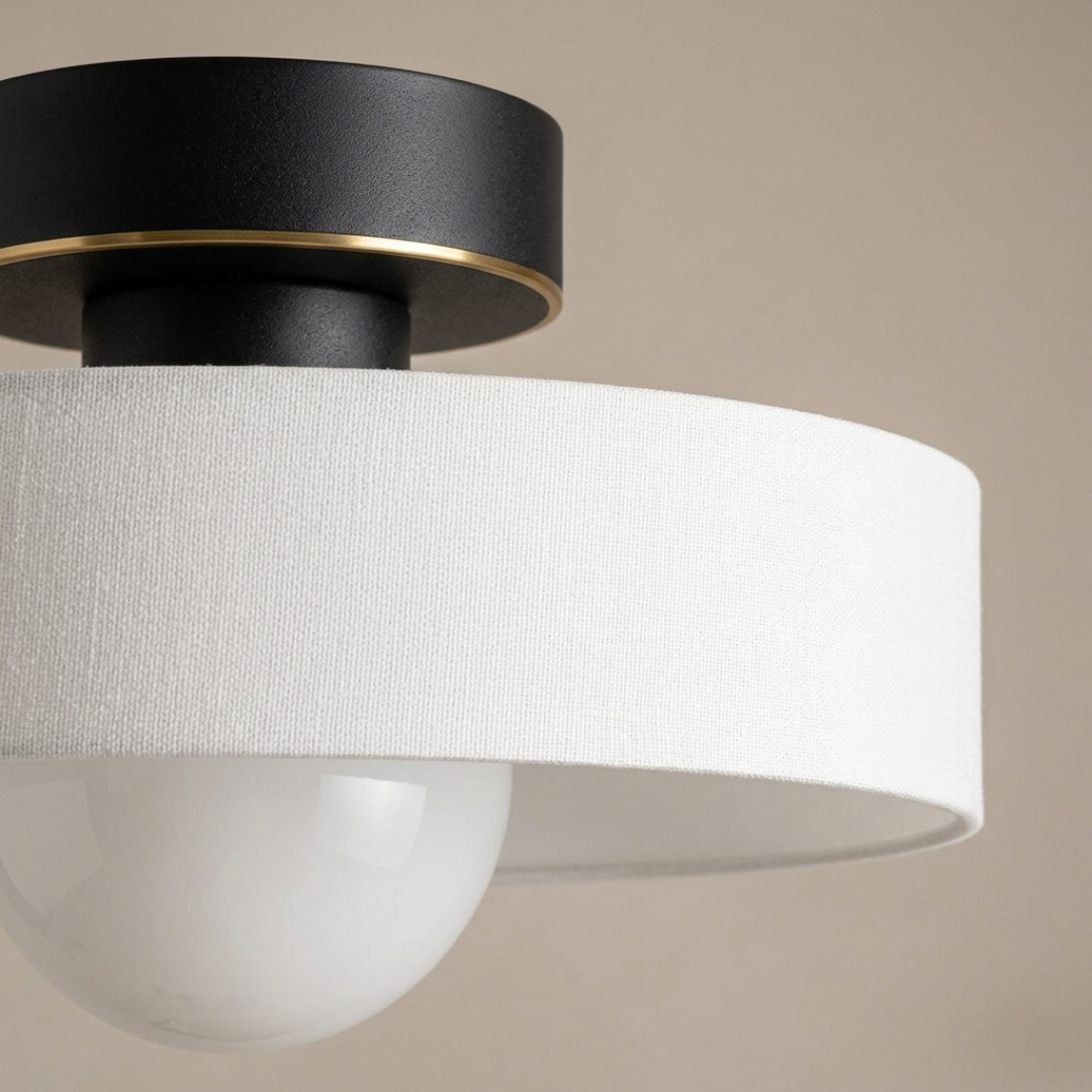 Lampa sufitowa tekstylny abażur