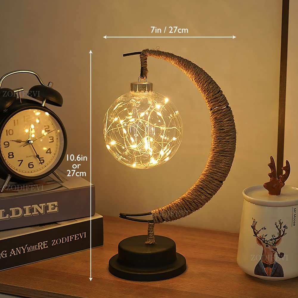 LED lampa ve tvaru měsíce na baterie