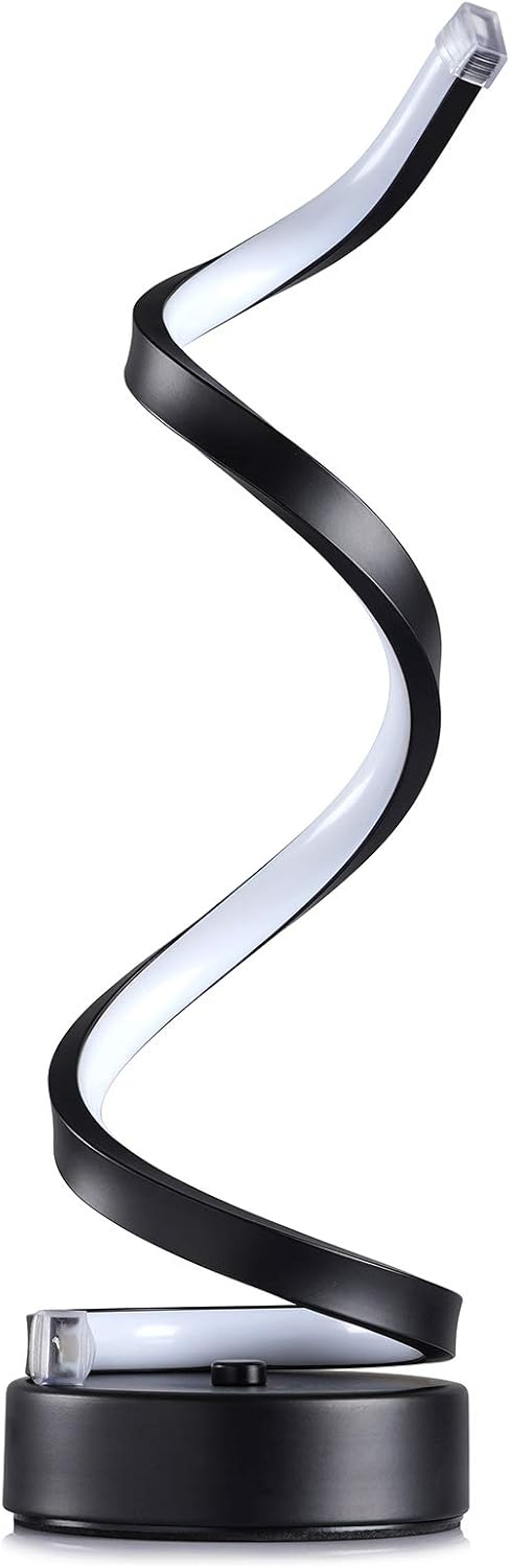 Spiral table lamp with touch control