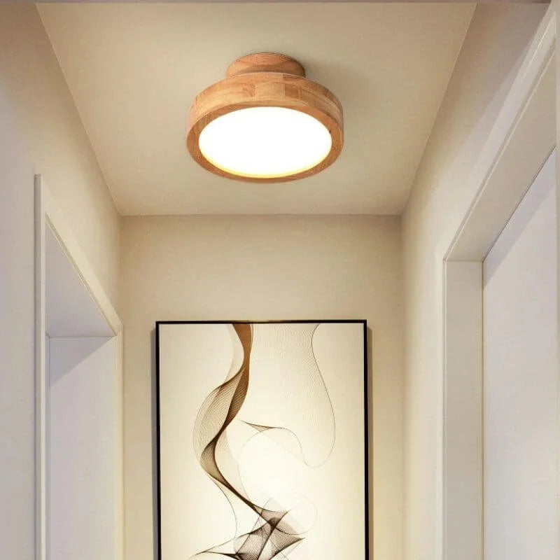 Dřevěná stolní LED lampa