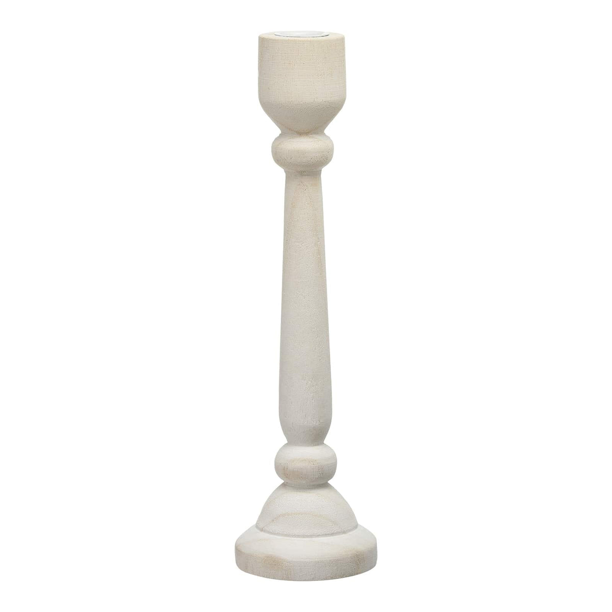 Bougeoir en céramique blanc mat