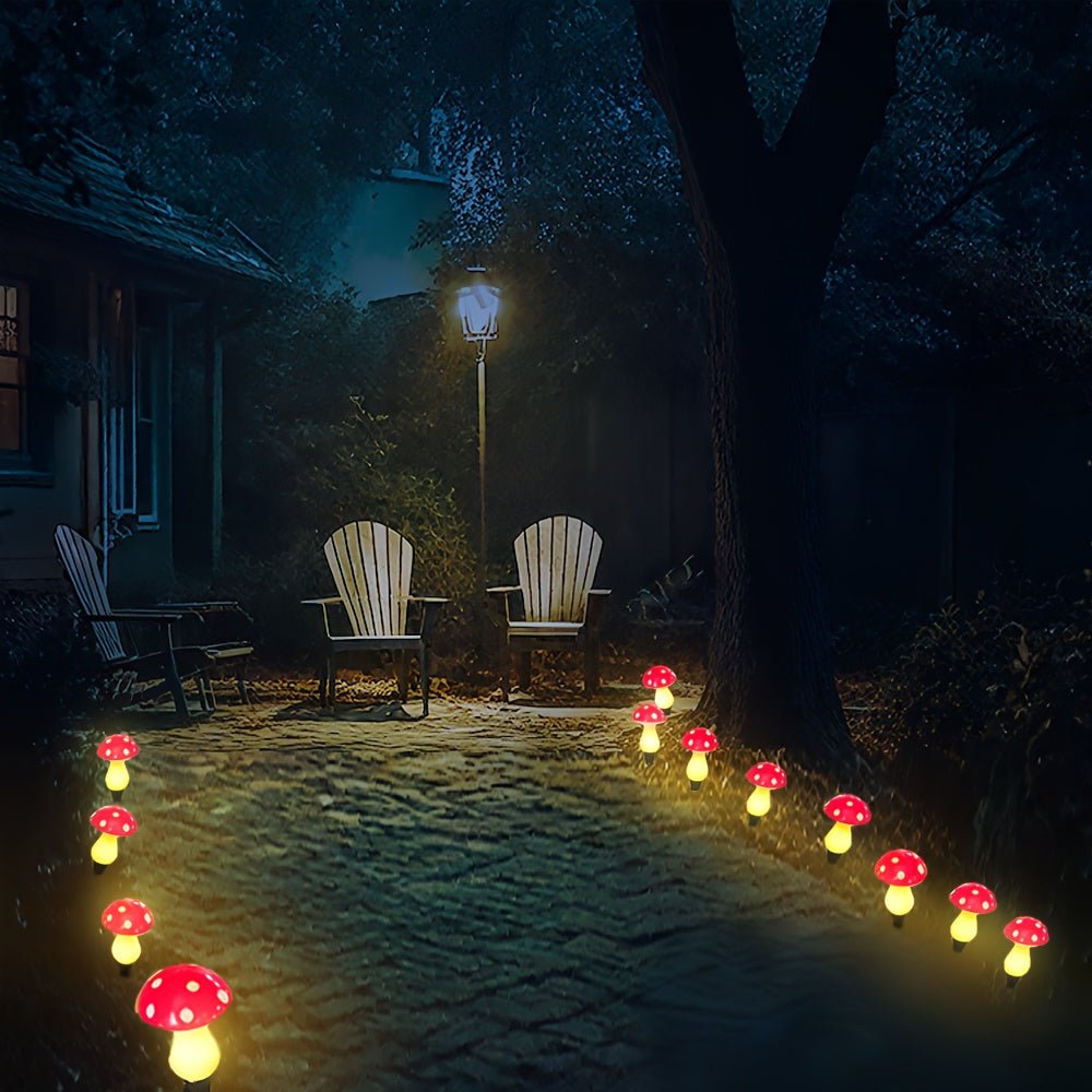 Mushroom-shaped solar garden lamp