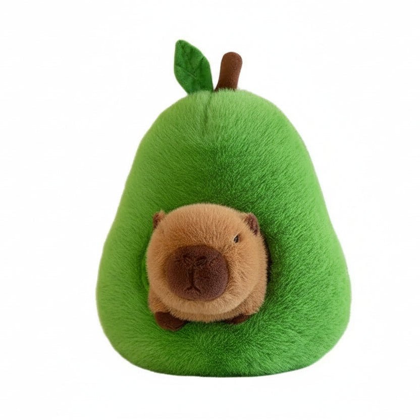 Peluche 2-en-1 avocat et capybara