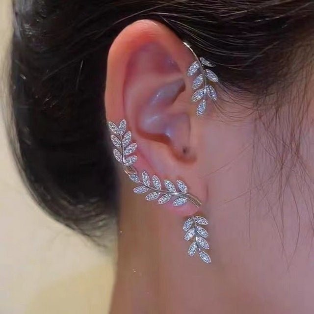 Clips d’oreilles ornés de zircons, sans perçage
