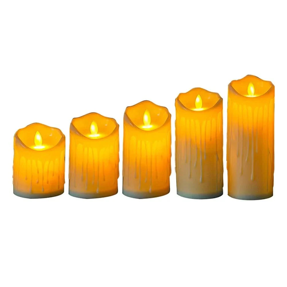 Battery-operated ivory LED candle