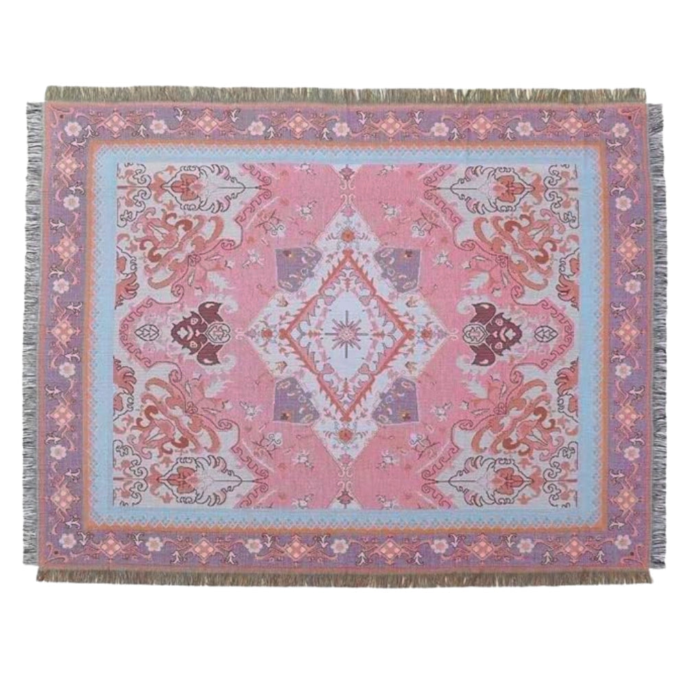 Boho blanket with fringes