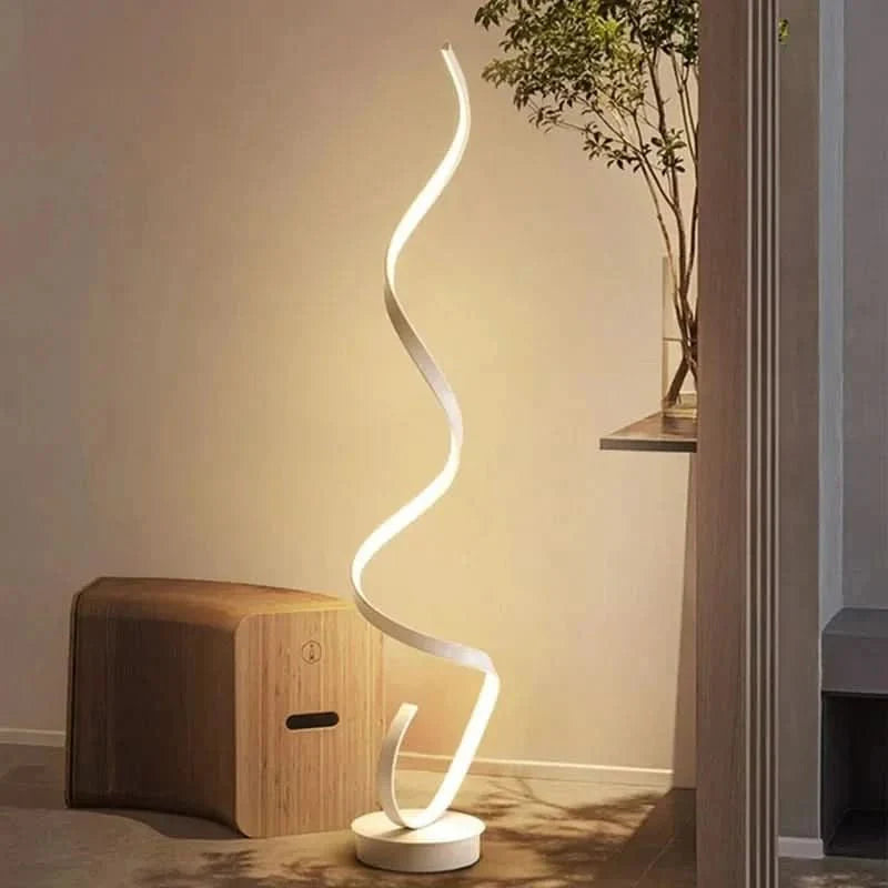 Spirálová stojací lampa se stmívačem