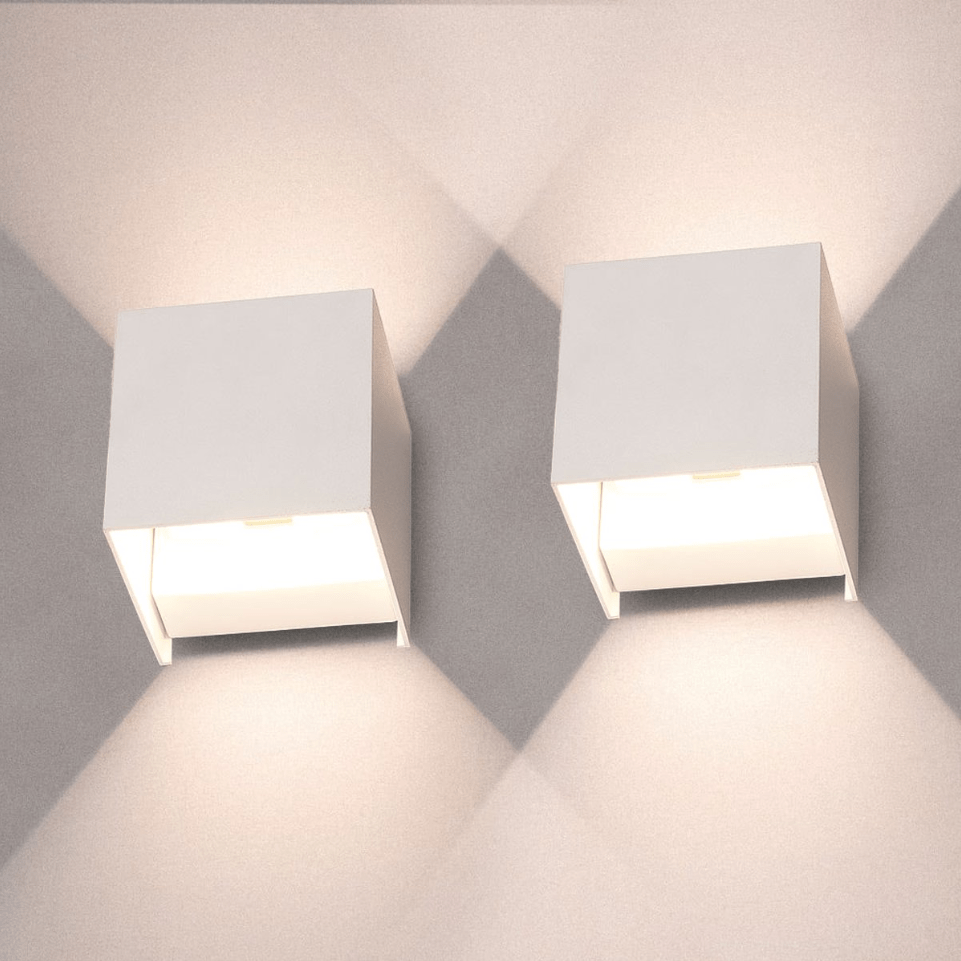 Set of 2 adjustable LED wall lights