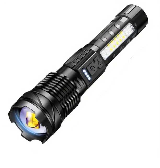 Latarka LED z funkcją zoom i USB