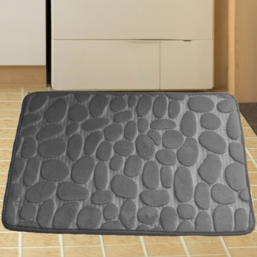 Non-slip microfiber bathroom mat