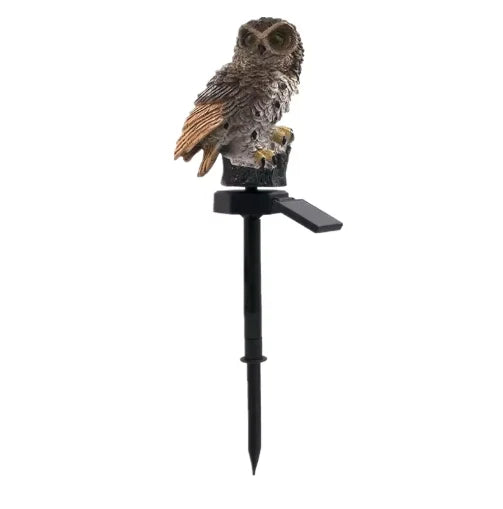 Lampe solaire de jardin en forme de hibou