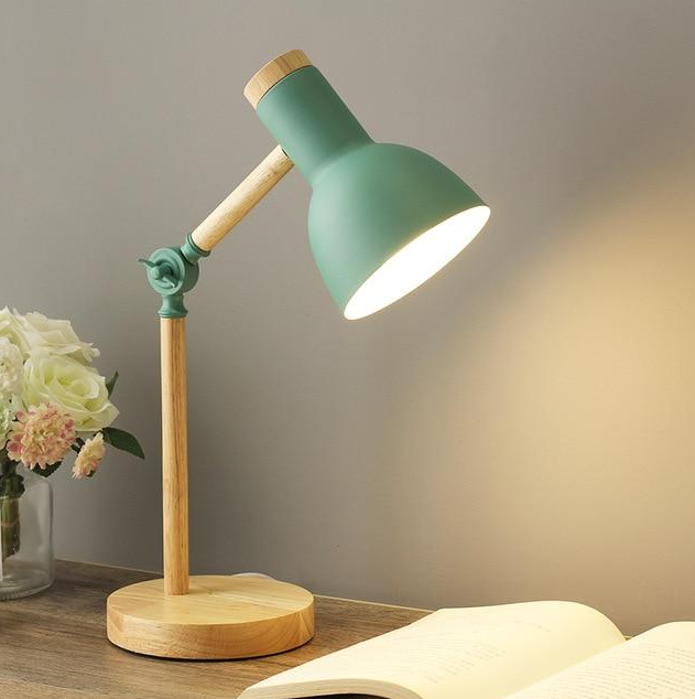 Wooden table lamp