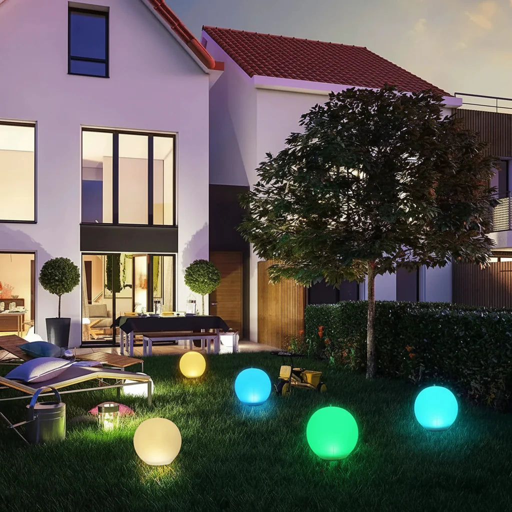 Plovoucí solární LED lampa ve tvaru věže