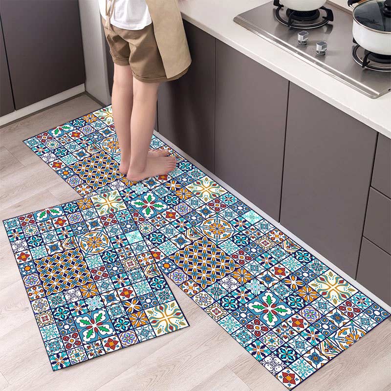 Tapis de cuisine patchwork, 2 pièces.