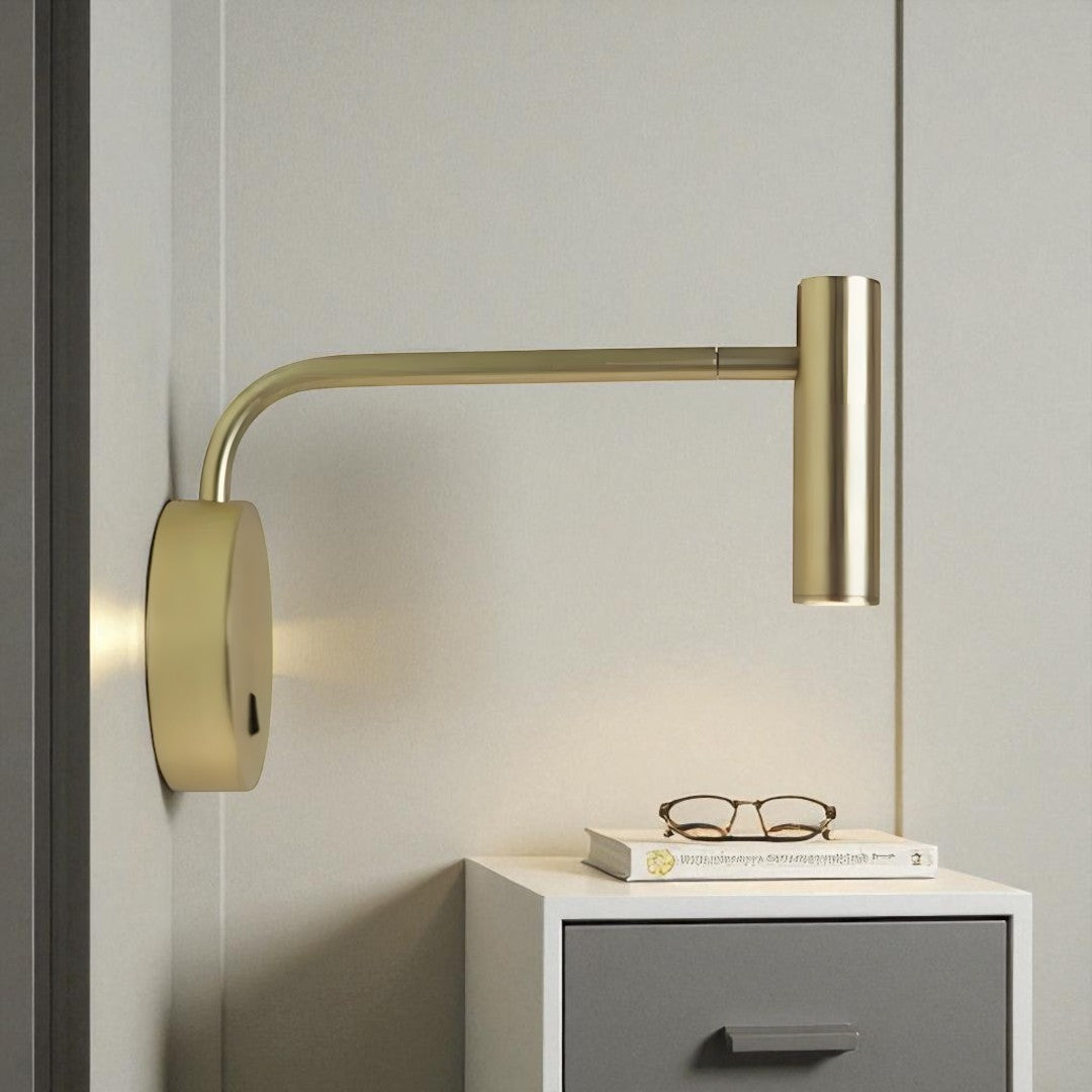 Applique LED avec bras incurvé