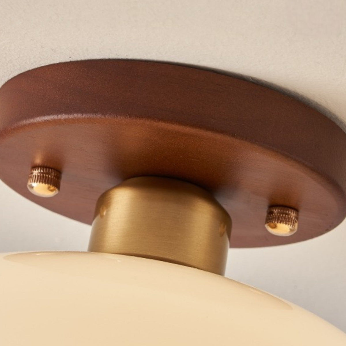 Ceiling lamp with a wood finish