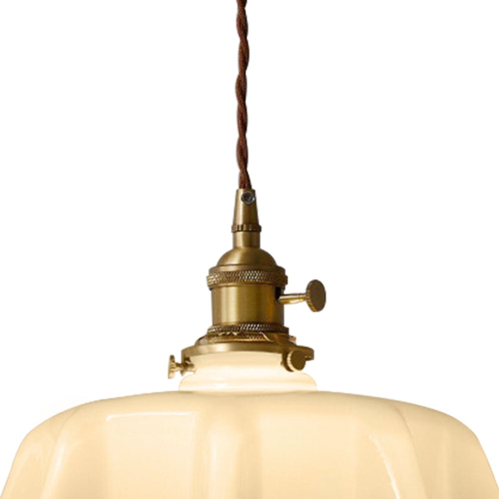 Pendant light with glass shade