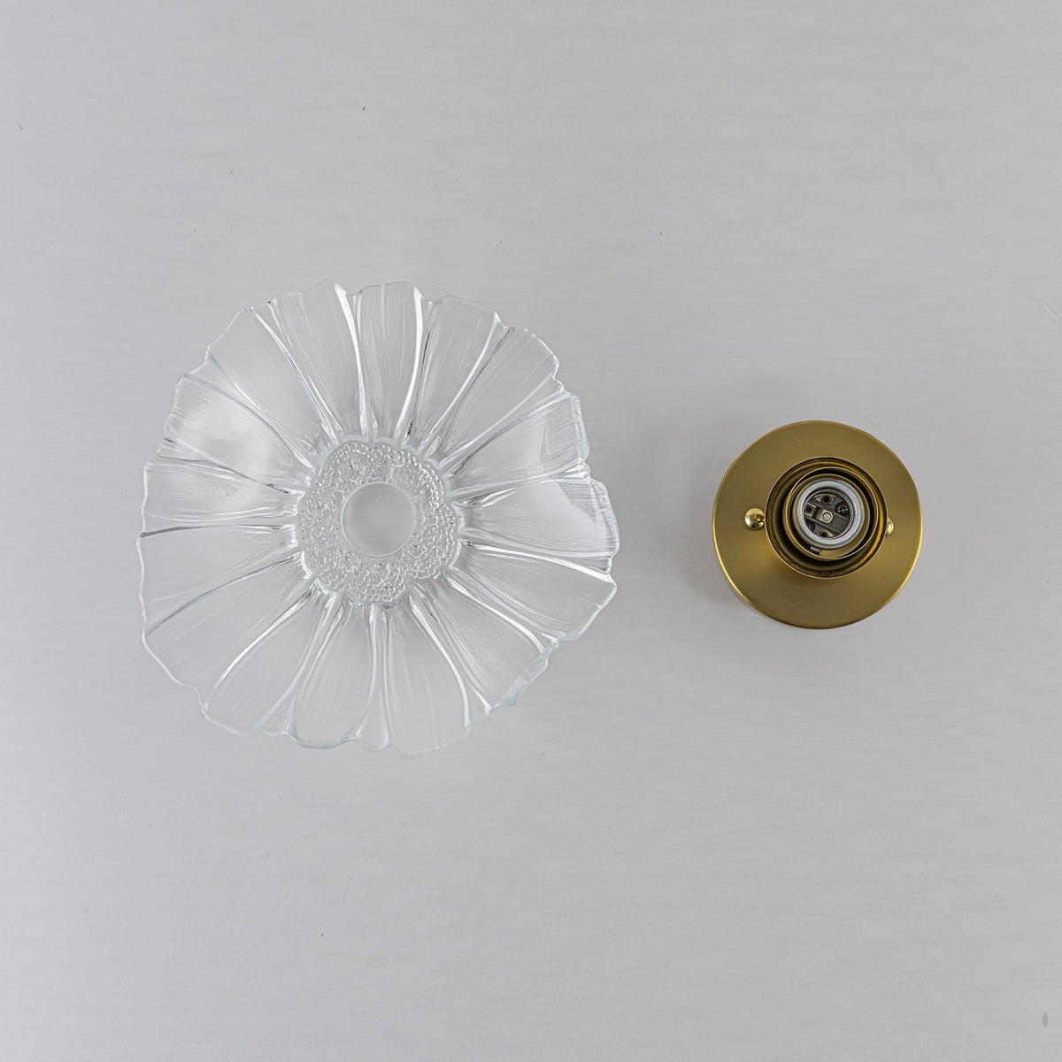Plafonnier en verre en forme de fleur de lotus
