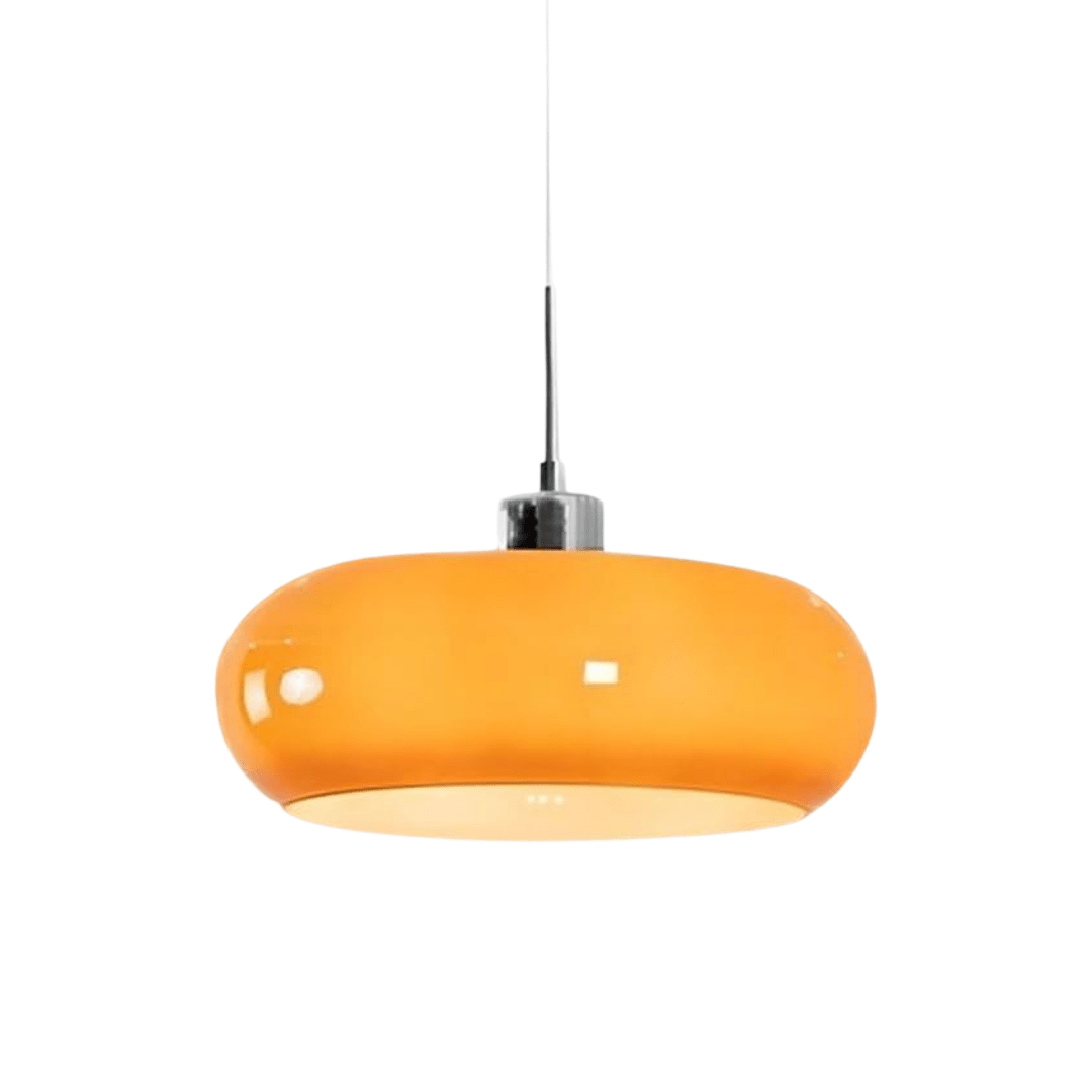 Szklana lampa wisząca okrągła