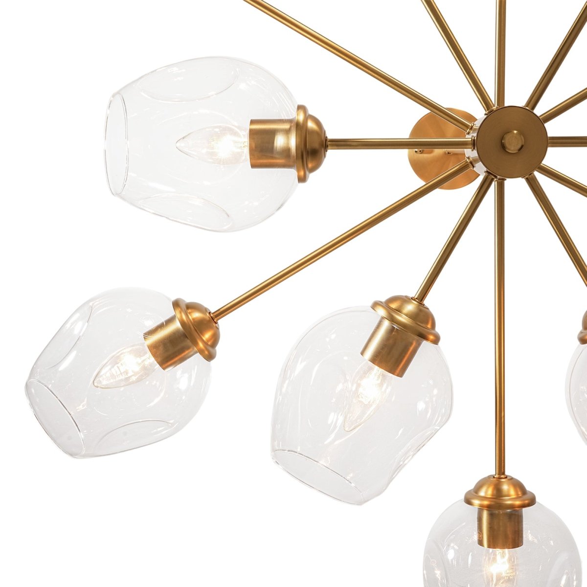 12-light brass chandelier