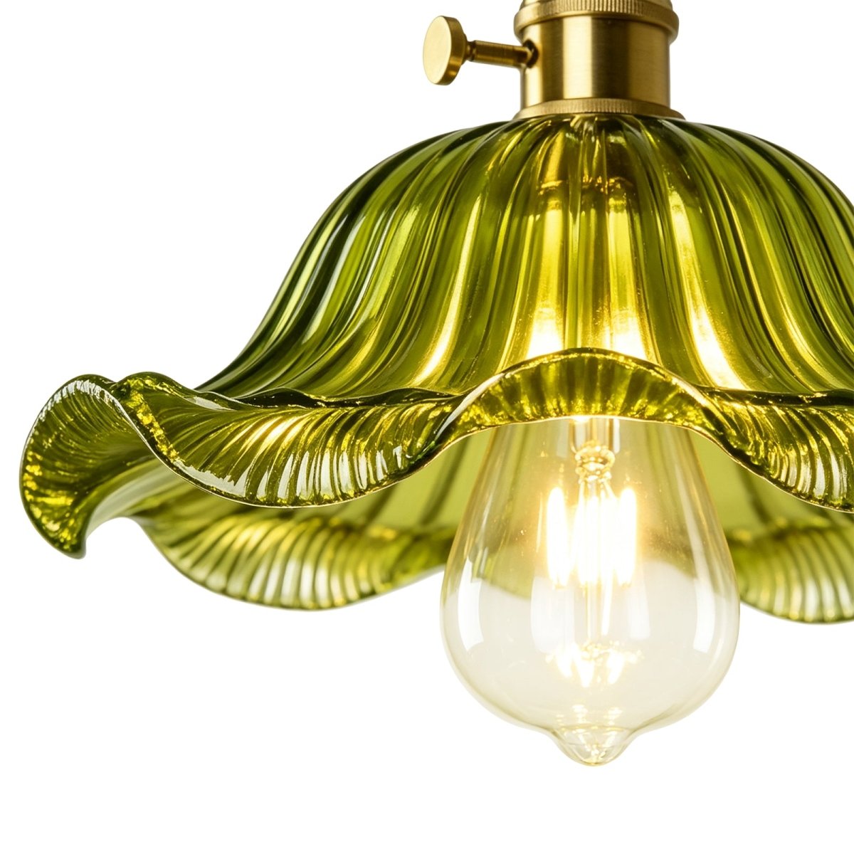Lampa wisząca lotos szklana