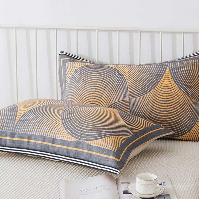 Serviettes pour oreiller en tissu peigné, 2 pièces.
