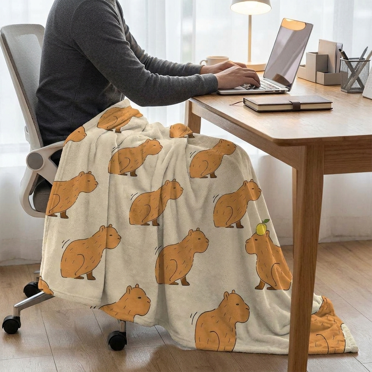 Couverture en flanelle avec capybara