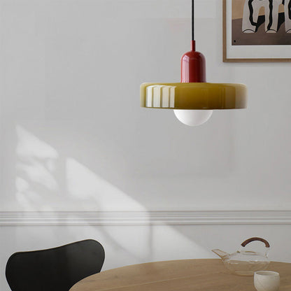 Lampa wisząca kolorowe szkło
