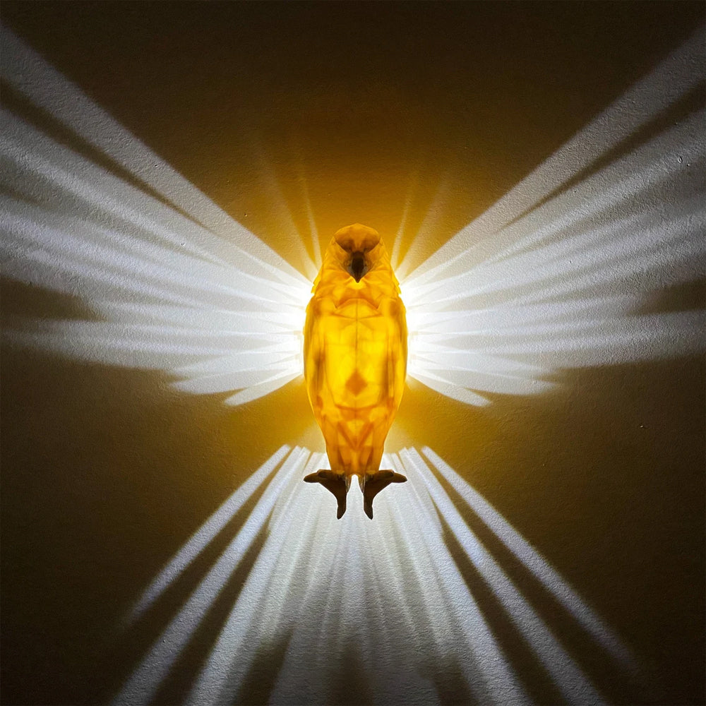 LED nástěnné svítidlo ve tvaru ptáka