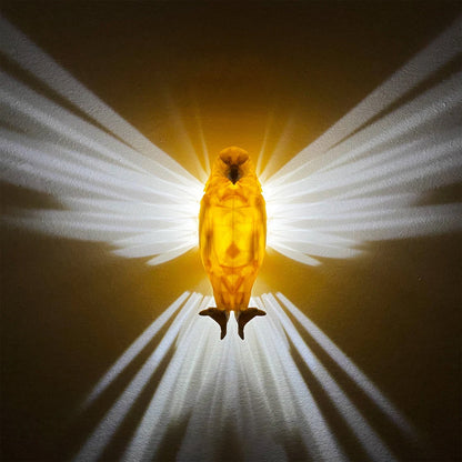 LED nástěnné svítidlo ve tvaru ptáka