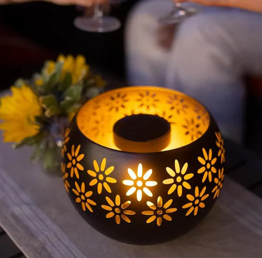 Ceramic candle holder with a dimmer switch