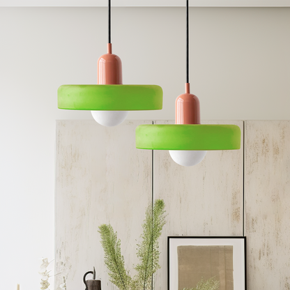 Lampa wisząca kolorowe szkło