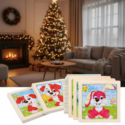 Puzzle Montessori zwierzęta i pojazdy