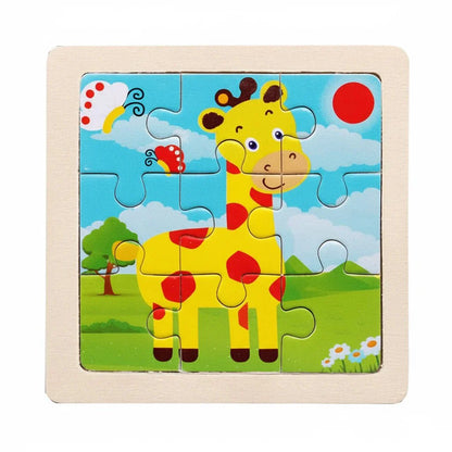 Puzzle Montessori zwierzęta i pojazdy