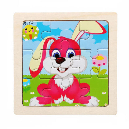 Puzzle Montessori zwierzęta i pojazdy