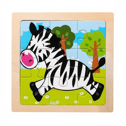 Puzzle Montessori zwierzęta i pojazdy