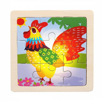Puzzle Montessori zwierzęta i pojazdy