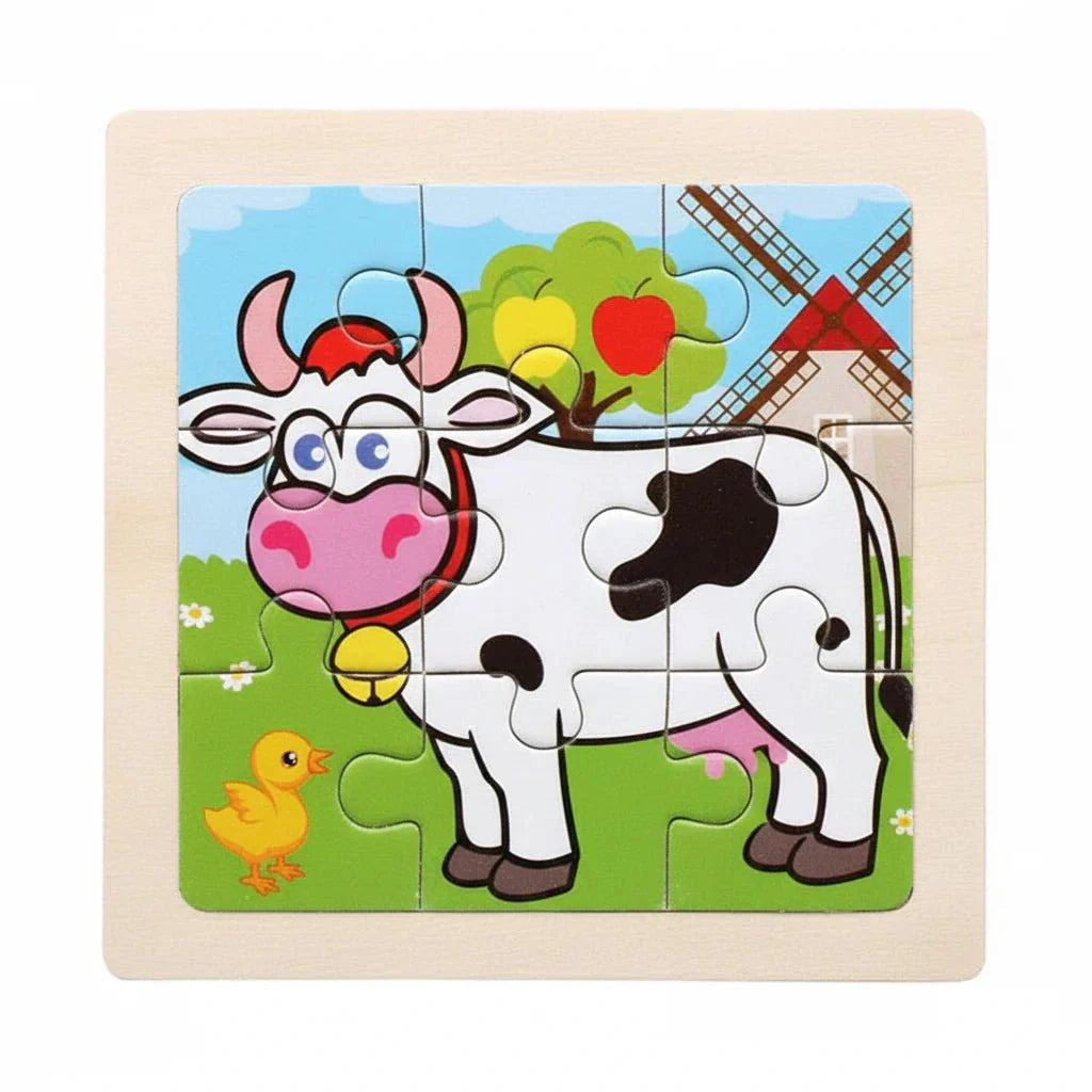 Puzzle Montessori zwierzęta i pojazdy