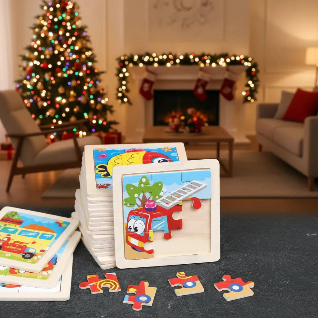 Puzzle Montessori zwierzęta i pojazdy