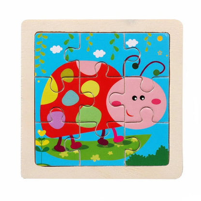 Puzzle Montessori zwierzęta i pojazdy