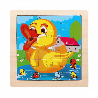 Puzzle Montessori zwierzęta i pojazdy