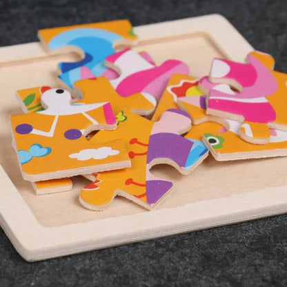 Puzzle Montessori zwierzęta i pojazdy