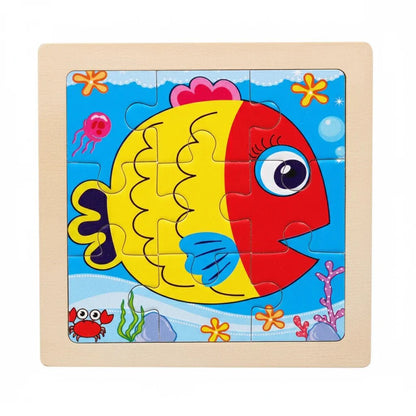 Puzzle Montessori zwierzęta i pojazdy