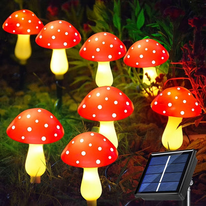 Mushroom-shaped solar garden lamp