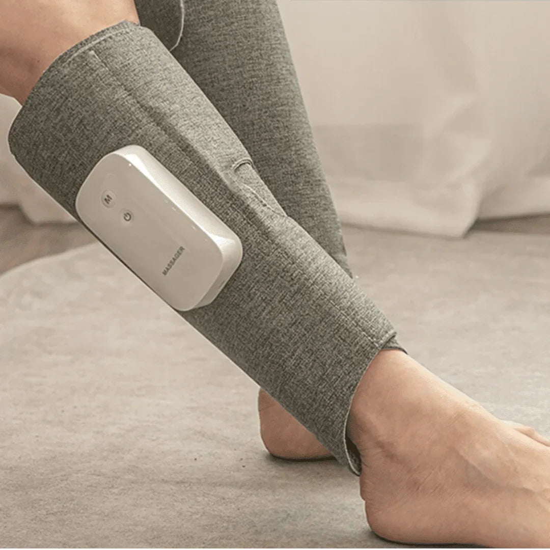 Leg massager with compression