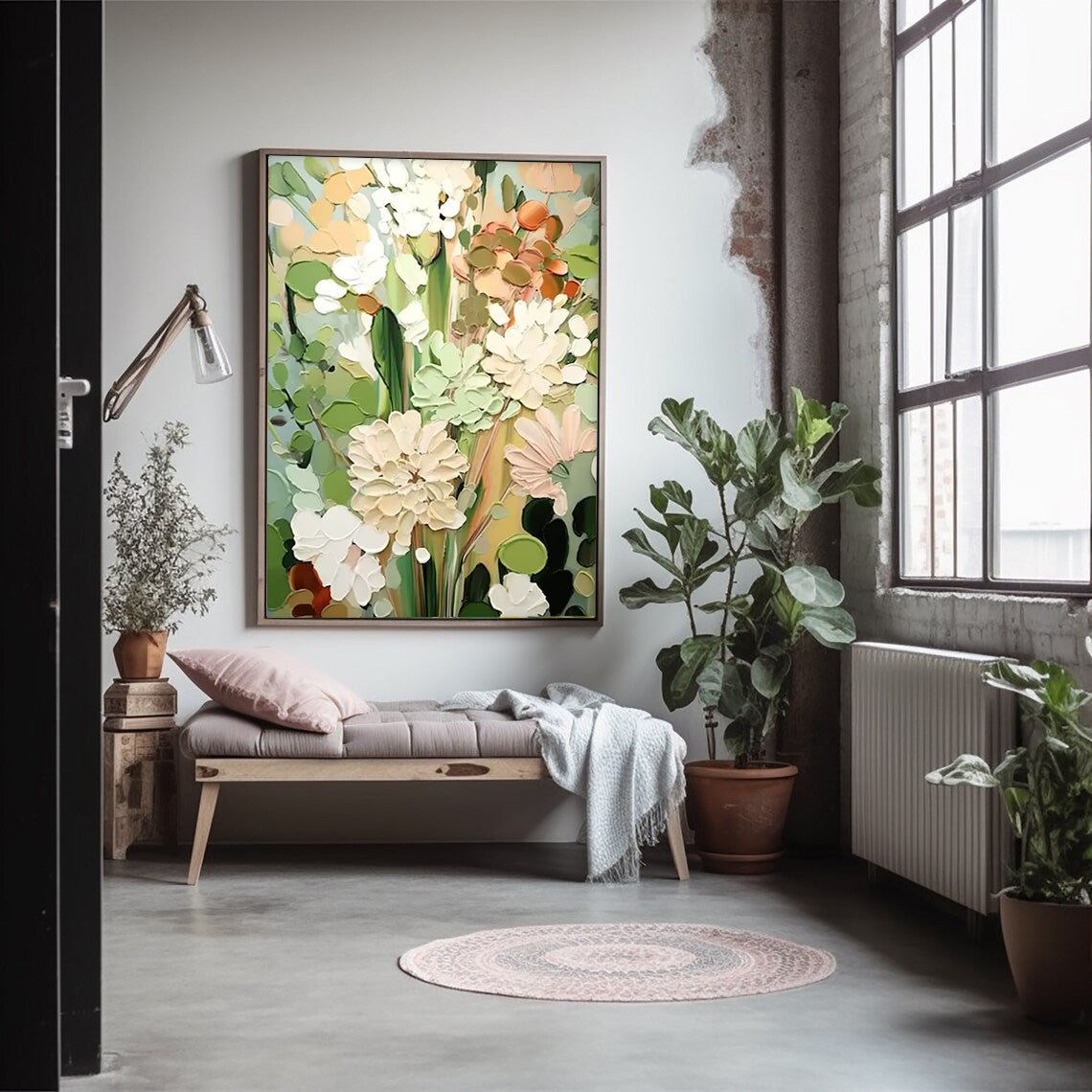 Tableau floral sur toile