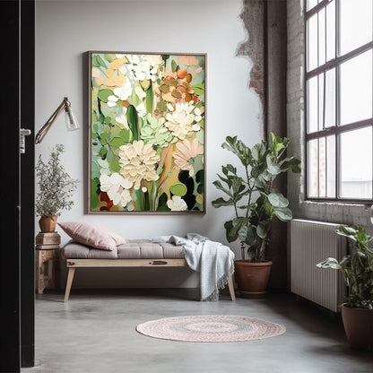 Tableau floral sur toile