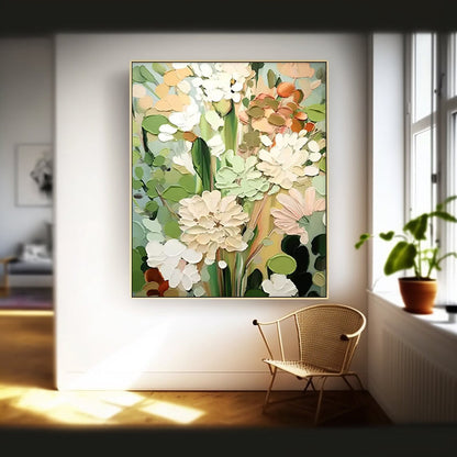 Tableau floral sur toile